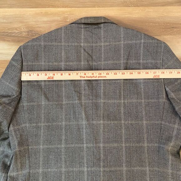 Joseph Abboud Blazer Men 42L Wool Gray Glen Plaid 2 Button Jacket - Picture 15 of 15